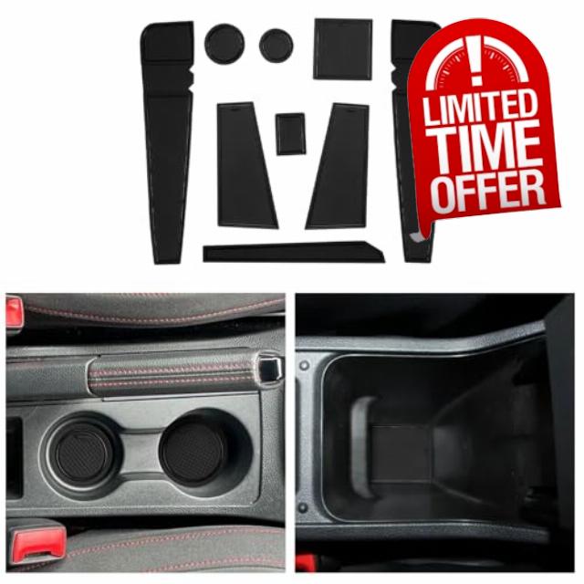 CDEFG Compatible with Seat Ibiza 6F / Arona 2017-2023 2024 Rubber Mats Centre Console Non-Slip Mats Non-Slip Rubber Mat Arona FR Accessories (Black)