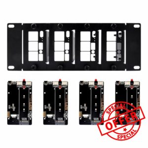 GeeekPi DeskPi RackMate 10 inch 2U Rack Mount with PCIe NVMe Board for Raspberry Pi 5/4B