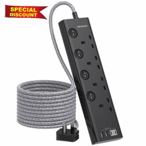 3M Black Extension Lead