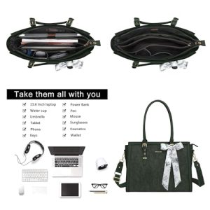 17-17.3 inch PU Leather Tote Bag Compatible with MacBook