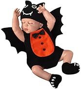Wifgmjy Infant Baby Boys Girls Christmas Suit Cosplay Costume Snowman Fleece Hoodie Romper Jumpsu...