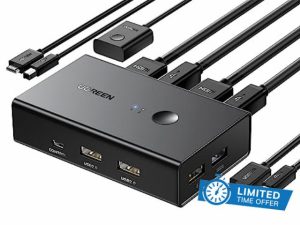 UGREEN HDMI KVM Switch 2 PC 1 Monitor Support 4K@60Hz