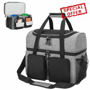 HEDUGO Bowling Ball Bag 2 Ball - Double Bowling Ball Bag with 2 Side Pockets