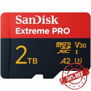 SanDisk 2TB Extreme PRO micro SD card + SD adapter