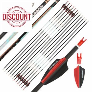 surwolf Pure carbon arrows for archery competition Spine300-1000 Practice arrows ID4.2mm Hunting arrows for Recurve bows & Compound bows 12pcs