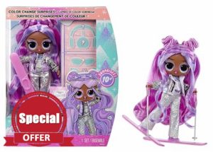 L.O.L. Surprise! Tweens Winter Snow Fashion Doll - Violet Snow with Colour-Changing Skis and 10+ Frosty Parts and Accessories