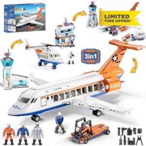 City Passenger Airplane Building Set for Boys