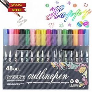 ZJMCCUK Outline Pens Metallic