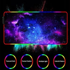 XXL Extended 12 LED Modes Mouse Mat (800mm*300mm) Non-Slip Rubber Base
