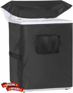 MLordoarf Chest Freezer Cover | Chest Freezer Cover Deep Freezer Covers Waterproof UV Protection Top with Zipper | for Outside Indoor Beverage Refrigerator-Suitable