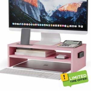 BONTEC Wood Monitor Stand Riser