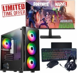 Gaming PC Bundle Intel Core i5 16GB RAM 256GB SSD 1TB HDD NVIDIA K4000 4GB GPU