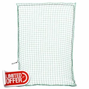 idaXL Trailer Net with Elastic Rope - 4x3 m Green Cargo Mesh - Weatherproof