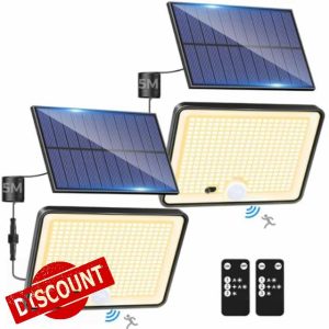 LOTMOS 2 Pack Solar Lights Outdoor