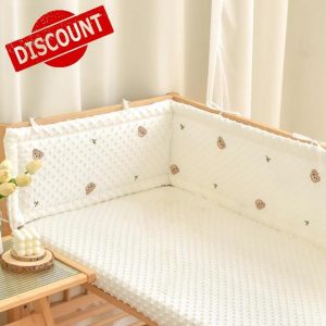 Aocase Cot Bumper Breathable Crib Bumper Cot Liner Baby Cot Bumpers Safer Cot Liner Baby Cot Bed Bumper Soft Adjustable Baby Cot Bumper Set Cot Protector Bumper All Round