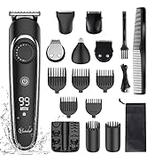 Hatteker Beard Trimmer Kit for Men Professional Hair Clipper T-Blade Trimmer Beard Hair Shaver, H...