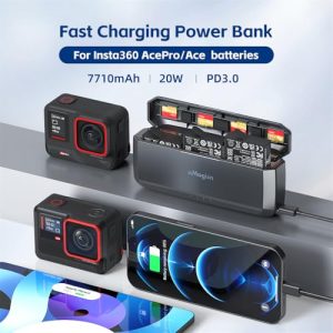 Two Way Charging Hub/Mobile Power Bank built-in 7710mAh Battery Charging Case Action Camera Accessories (Charger Only)
