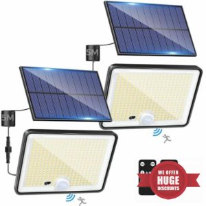 LOTMOS 2 Pack Solar Lights Outdoor