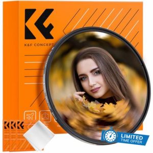 K&F Concept 58mm Spiral Halo Whirlpool Effect Lens Filter Optical Glass Special Effect Camera Lens Filter (Nano-B Series)