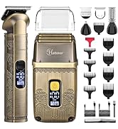 Hatteker Men's Beard Trimmer Professional Hair Clipper Set Electric Hair Shaver Razor Trimmer for...