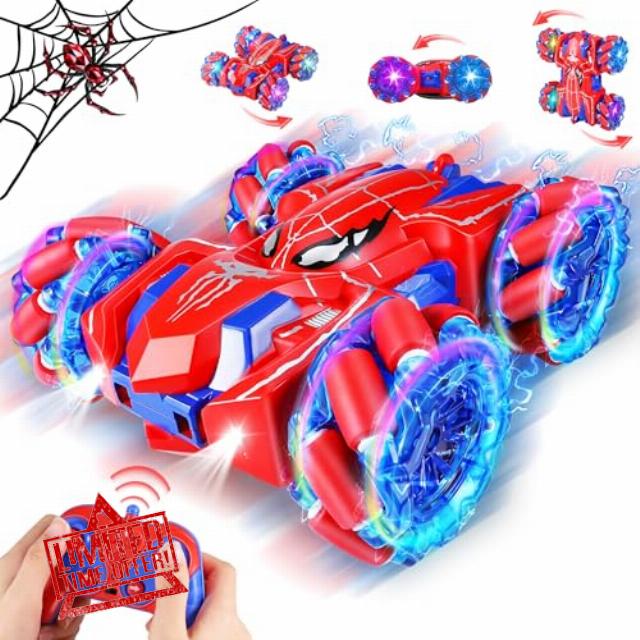 Spider Remote Control Cars - 2.4Ghz 360° Flips Double Sided Monster Truck for 4 5 6 7 8 Year Old Boys