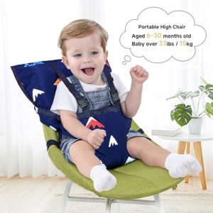 Attachable Child Easy Seating for Any Chair with Back Support Toddler Travel Booster Seat - Acts as Safety Strap for High Chairs and On-The-Go Dining