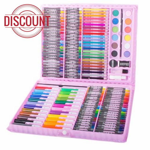 Ultimate 168-Piece Art & Color Set in Durable Carry Case – Ideal for Painting