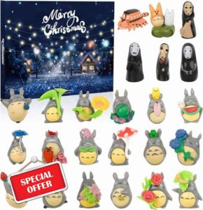 Cute Advent calendar Anime 2024 for Kiids - 24 Days of Minifigures Toys to Christmas Countdown Calendar - Cute Cartoon Xmas Gift Collection for Girls Boys Teens Adults Fans