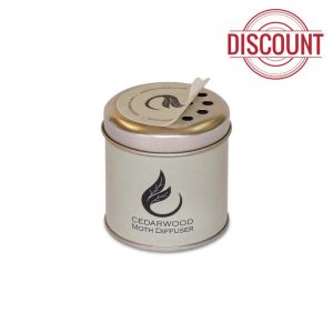 Cedarwood Clothes Moth Deterrent Diffuser Set - Repels Clothes Moths - Essential Oils - Long Lasting - 4 Tins