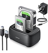 ORICO Hard Drive Docking Station, Aluminum Dual Bay USB C to SATA 3.0 6 Gbps HDD Docking Stations...