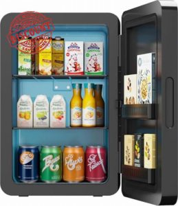 Rebongki Mini Fridge 22L/ 30 Cans Cooler and Warmer Portable Mini Fridge for Bedrooms with Adjustable Shelves