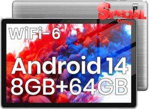 Tablet: Android 14 Tablet - 2024 Newest 10.1 Inch Octa-core Processor