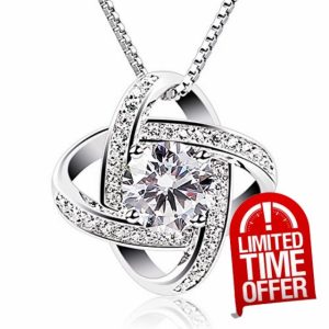 B.Catcher Women Necklaces Sterling Silver Cubic Zirconia Pendant Gemini Necklace