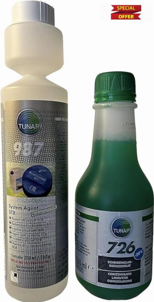 TUNAP Additive Kit 987 Adblue Anti-Crystallization and 726 Concentrated Wiper Blades