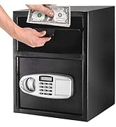 COSTWAY Security Safe, Fireproof Electronic Safety Cabinet with Digital Keypad, Emergency Key, An...