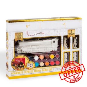 Fizporium Hogwarts Express Model Paint Set | Harry Potter Train Kit with 4 Character Figures | 12 Paints