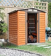 Outsunny 11.3 x 9.2ft Lean to Metal Garden Shed, Outdoor Galvanised Tool Storage House with Doubl...
