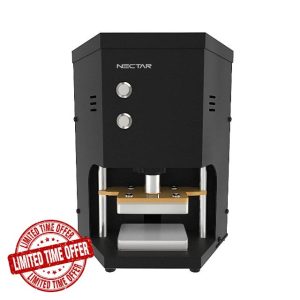 Nectar Hex Press | Electric Rosin Press Kit + 2 Year Warranty | 1.5 Ton Automatic Press with Electrically Controlled Plates