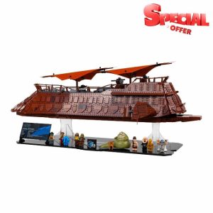 WICKED BRICK Display Stand for LEGO Star Wars UCS Jabba’s Sail Barge (75397) – Easy Assembly Black Gloss Acrylic Display Stand for Jabba's Sail Barge Adult LEGO Set | Set Not Included