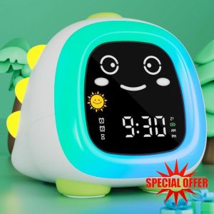 hansang Kids Alarm Clock with Night Light OK to Wake Clock for Kids Stay in Bed Clock Sleep Training