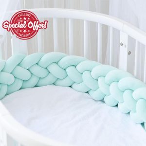 QOPIGFBN Elegant Braided Cot Bumper Set