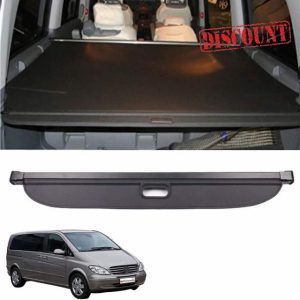 TORTES Rear Boot Cargo Cover Curtain Shield for Mercedes Benz V Class Viano Vito 2010-2015 Retractable Luggage Trunk Parcel Shelf Privacy Curtain Privacy Accessories