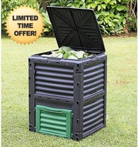 300L Large Garden Composter Bin Oragnic Outdoor Garden Compost Converter Plastic Garden Compost Waste Storage Converte