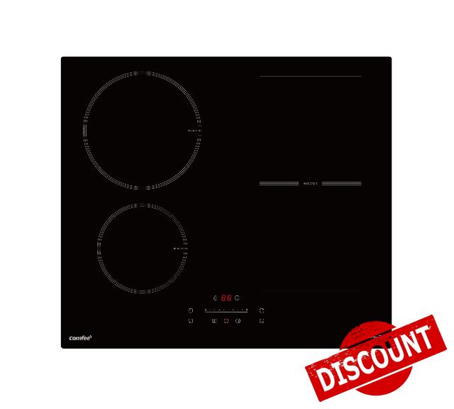 COMFEE' Induction Hob 7400 WATT with 4 Zones Induction Stove with Flexible Zone Built-in induction cooktop