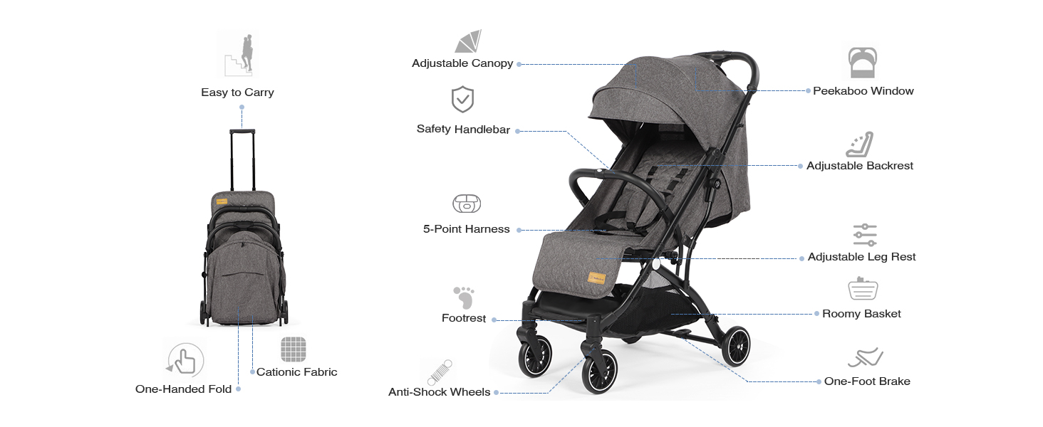 baby pushchair with rtaincover