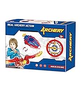 2-in-1 Bow and Arrow Set for Kids, Shield Archery Shooting Game Includes 1 Bow with Lights, 10 Su...