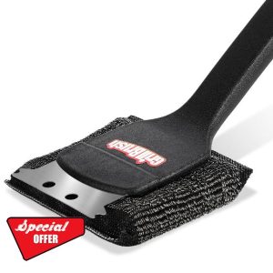 Aukivon Upgraded BBQ Grill Brush Bristle Free with Scraper