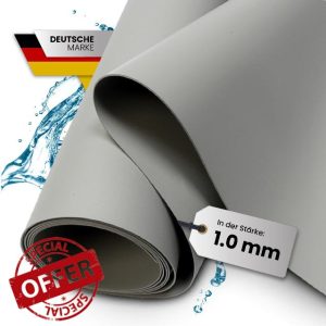 TeichVision - Premium PVC Pond Liner Light Grey - Thickness 1 mm - 4 m x 16 m/PVC Film Grey Suitable for Ponds