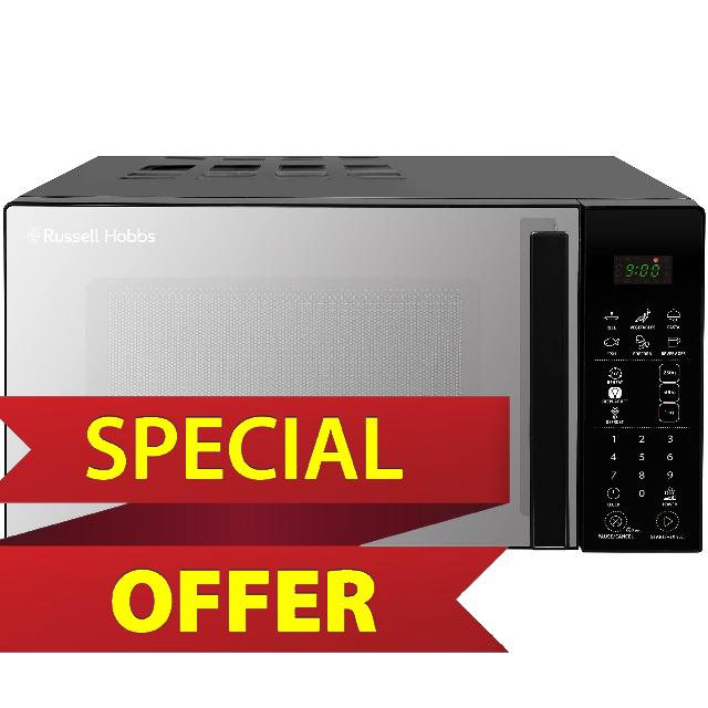 Russell Hobbs RHMT2004B 20 L 800 W Touch Control Digital Solo Microwave in Black with 10 Power Levels