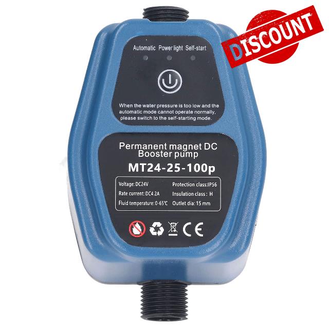 Water Pressure Booster Pump 100W 24V Intelligent Sensing Automatic Low Pressure Start Dry Running